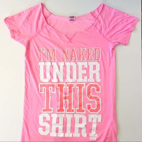 PINK Victoria’s Secret Hot Pink Pajama Shirt